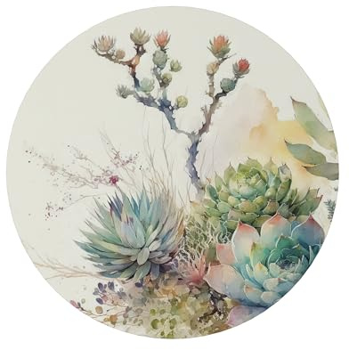 SPACEREBELS Bilder Blumen - Runde Wandbilder Wohnzimme - Deko Modern - Schlafzimmer - Room Decoration - Kunstdruck Wanddeko - Aufhängfertig Wall Art Zimmer