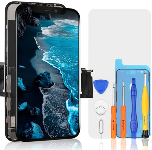 bokman für iPhone XR Display Ersatzbildschirm | Schwarz 3D Touch Digitizer LCD-Glas-Touchscreen 6,1 Zoll, kompatibel A1984, A2105, A2106, A2108