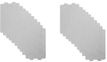 Cabilock 2sets Mica Sheet Insulation Plates for Microwave Oven Heat Resistant Waveform Accessory Mica High Temperature Insulation Extend Appliance Lifespan 10pcs*2