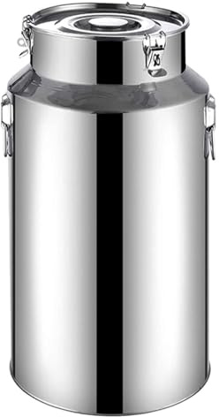 DANNMPX Jarra De Leche Recipiente De Acero Inoxidable para Alimentos, Hermético, para Almacenar Leche, Vino, Aceite Cubo Transporte Leche