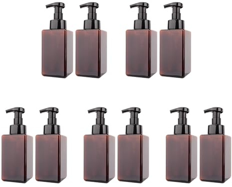 Uikdjgu Dispenser di Sapone Schiumogeno da 10 Confezioni Sapone Liquido per nel Schiuma Ricaricabile 15 Oz Contenitore per Bottiglia Vuoto nel Plastica per Pompa - 450Ml