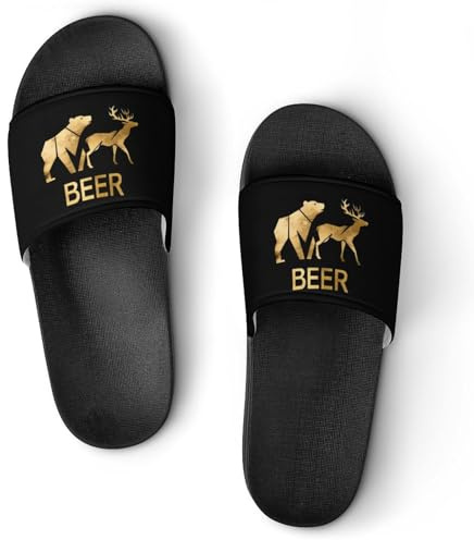 Beer Unisex Beach Slippers & Pool Slides Anti-Slip House Shoes for Home Outdoor