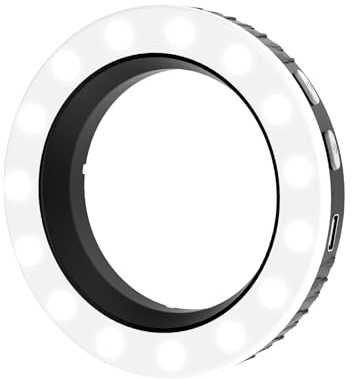 NEEWER BASICS 67 mm gängad ringlampa för 67 mm telefonfäste/fodral/lins, uppladdningsbar tvåfärgad LED selfie foto fyllningsbelysning CRI95 + för TikTok videoinspelning Vlog Streaming makrofotografi