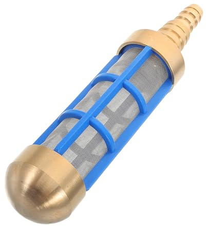 SUPVOX Filtre à Eau D'entrée en Acier Inoxydable et Cuivre pour Nettoyeur Haute Pression Lavage de Voiture, Crépine de Pompe à Puits avec Base Lestée, Filtration Sédiments et Impuretés,