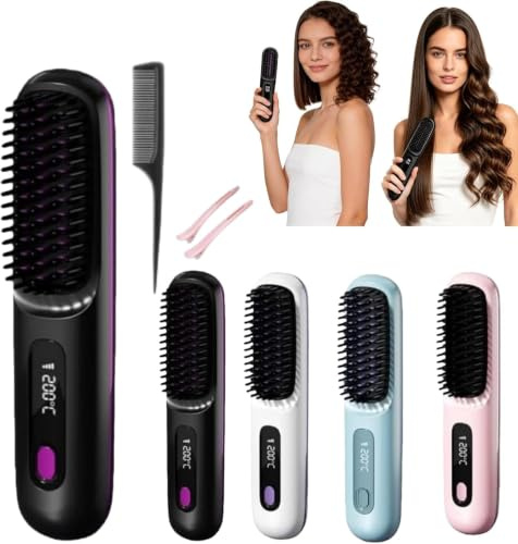 Suavelia Cepillo Pelo Corto,2026 Nuevo Cepillo Suavelia Para El Pelo,Ideal Para Pixie,Bob y Flequillo,Cepillo para el cabello (Negro)