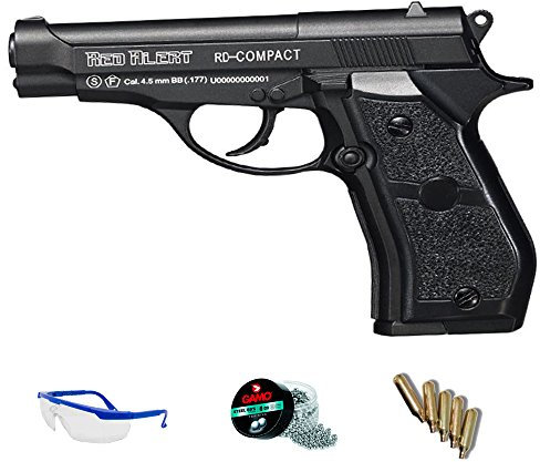 RED ALERT Pack Pistola de Aire comprimido - balines de Acero. Gamo RD Compact Cal 4.5mm. <3,5J