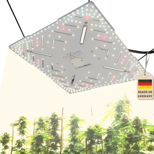 Bloomstar by Crescience FLUXshield Babo 450E cSpec Pflanzenlampe 160W, spart 50% Energie, für 60x60–80x80 cm Indoor Anbau, Vollspektrum LED Growlampe mit Samsung Chips, Made in Germany
