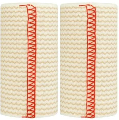 3-inch Premium Grade Elastic Bandage Wrap | Injuries, Sprains, Edema, Support, Compression | Reinforced Ends, Soft-Sturdy Fabric | Self Closures Both Sides | Non-Latex, Reuse | 2-pack | by Spa Slender
