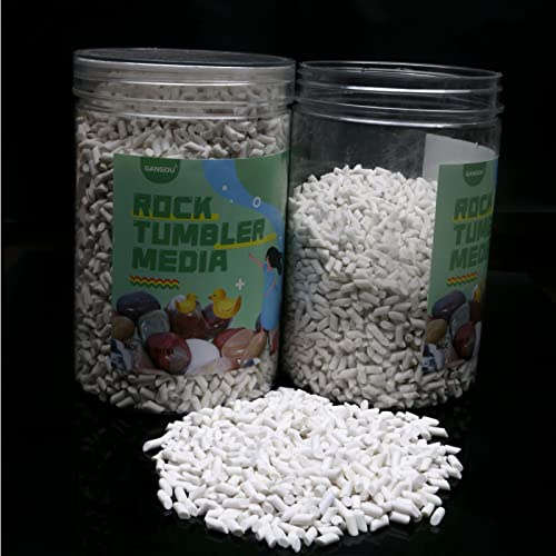 1,8 kg Rock Tumbling ceramica Filler Media 1/8 X 1/4 Piccolo cilindro Ceramica Tumbling Media - 1,8 kg per l'uso in bicchieri rotanti