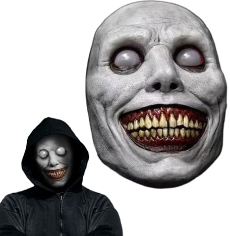 Opahuter Halloween Läslig Demonmask, Realistisk Skräck Ont Ansikte, Onda Demoner Skrämmande Mask för Halloween och Kostymfest