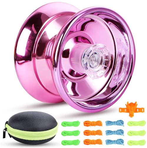 Encuryna Responsive Yoyo für Kinder,Erwachsene Professional Yoyo,Reaktionsschnelles JoJo,Dual Purpose JoJo für Anfänger/Advanced,Looping JoJo mit 12 JoJo-Saiten,1 Yo-Yo Bag,1 Bestien-Ring, JoJo Profi