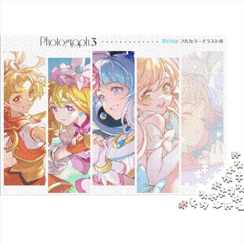 Anime-Mädchen Puzzle 1000 Teile,Geschicklichkeitsspiel Für Die Ganze Familie, Manga Puzzles 1000 Teile,Farbenfrohes Holz Puzzle Für Erwachsene 1000pcs (75x50cm)