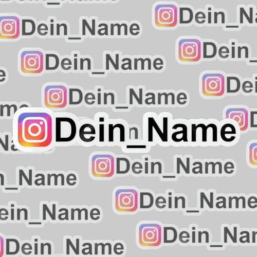 2-20 Stück Instagram Aufkleber Auto Aufkleber mit deinem Namen. 20cm länge Wunschname individualisiert (2)