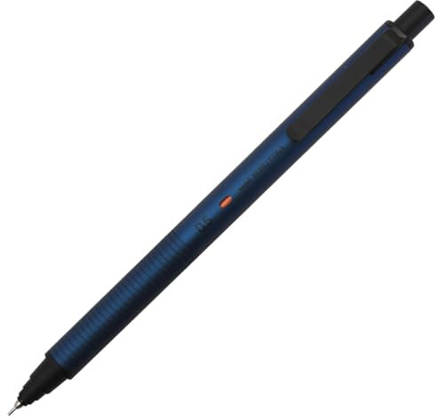 Uni Kuru Toga Metal Mechanical Pencil, Auto Lead Rotation, 0.5mm Fine Point, All-Metal Body, Silent Blue, M5KH1P.10