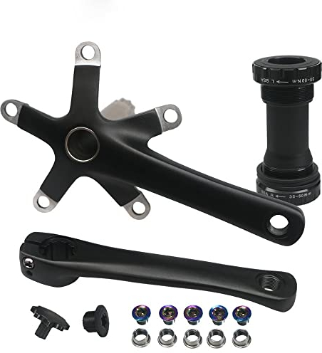 LUHJLBUG Kurbelgarnitur Rennradkurbel BCD 130mm. Fahrradkurbel MTB 152mm 165mm 170mm Kurbelarme for Fahrrad Aluminiumlegierung Fahrradteile 42t Crankset (Color : 152mm Crank with BB)