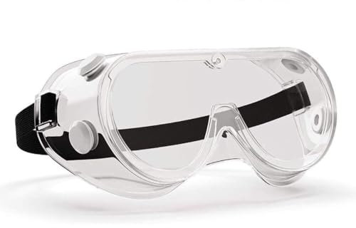 Safety Glasses Eye Protection Goggles Anti Fog Anti Dust Splash Proof Industrial Protective Wraparound Plastic Eyewear Clear Security UV Protectant Over Spectacles For Construction Laboratory (1Pc)