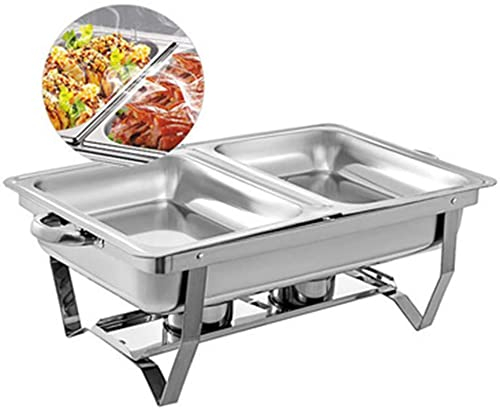 Chafing Disk Buffet Chafing Matvärmare i rostfritt stål 9L ångpannor och rammatvärmare för fester Bufféer