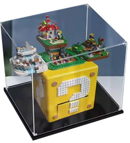 Acryl-Vitrine für Lego 271395 Fragezeichen, staubdichte transparente Vitrine, Modell-Sammler-Vitrine (Modell nicht im Lieferumfang enthalten) (2 mm)