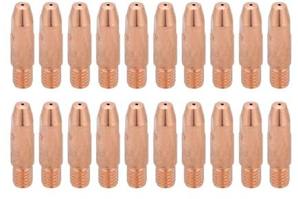 Haosie 20PCS Welding Contact Tip, MIG Welding Torch Contact, 1.0mm Copper Contact Tips, Replacement for 24KD MIG Welding Torch Consumables