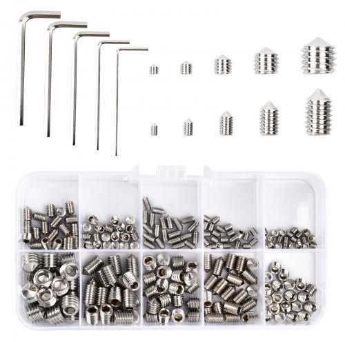 Madenschrauben Set 200 StüCk Madenschrauben SchraubenschlüSsel Inbusschrauben Rostfreier Stahl Madenschraube FüR TüRgriff M3 M4 M5 M6 M8