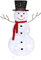 Bonnlo 122cm LED Schneemann Deko, Weihnachtsdeko Aussen & Innen, Pop-up Schneemann Figur mit 90 LEDs, Beleuchtete Weihnachtsfigur mit Bodenpfählen, Weihnachtsbeleuchtung für Garten Balkon