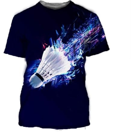 CHANYI Herren 3D Druck T-Shirt Lustige Sport Badminton 3D Druck T-Shirt Sommer Streetwear Coole Männer Frau Kurzarm T Shirts Übergroßen Harajuku Tees Kinder Oberteile