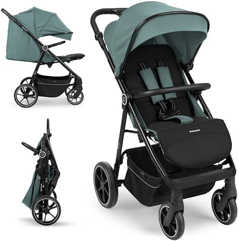 KikkaBoo LUCY Kinderwagen, Baby Sportwagen, Bis zu 22 kg, Leichtes Kinderwagen-Buggy, faltbar und kompakt, Minze
