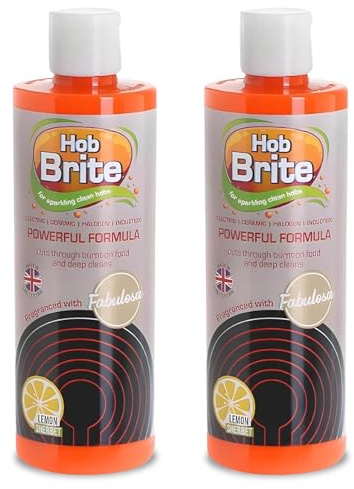 MotionMax Hob Brite Hob Cleaner Lemon Sherbet 2 x 250 ml Ceramic, Electric, Halogen and Induction Hob Cream Cleaner
