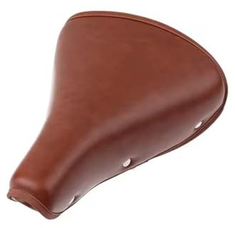 Bequem Fahrradsattel Vintage-Retro-Fahrrad, Ledersattel, Feder, Bequeme Fahrradsättel, brauner Sitz mit Federzubehör
