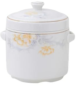 Sopera De Cerámica Olla for estofado de cerámica, cuenco creativo for huevos, Nido de Pájaro, postre, tapa doble, taza for sopa, vajilla, suministros de cocina casera, envío directo(1PCS 2000ML)