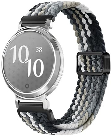 14 mm ögla glidande nylon vävd rem for Garmin Lily 2 damarmband(08 black clever color)