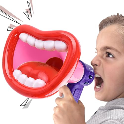 Tragbares Sicherheits-Megaphon, Scherzspielzeug: Kleiner Megaphon-Lautsprecher, einzigartiger und unterhaltsamer EW-Lautsprecher, einzigartiger Sprachwechsel-Lautsprecher, Tomatenerlebnis für Kinder