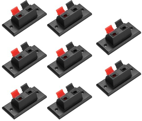 QUARKZMAN 3 STK 2-Wege Lautsprecher Feder Anschlussklemme Push Release Anschlussplatte Buchsenstecker Lautsprecherklemmenblock Lautsprecherverbindungsklemme Testklemme WP2-3
