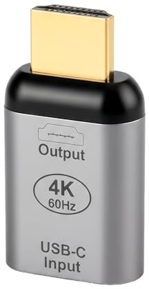 Kioylmo Adaptador USB C a HDMI 4K @ 60Hz 1080P para Tableta, Convertidor para Monitor, Tableta, Teléfono y Ordenador Portátil, Adaptador USB-C Tipo C Hembra a HDMI Macho
