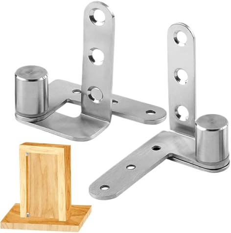 Bisagra Giratoria Para Puertas - Bisagra Pivote Para Puerta De Hogar 2 Piezas | Rotación 270 Grados Accesorios De Eje Oscilante En Acero Inoxidable,Para Estantería Cobertizo Armario