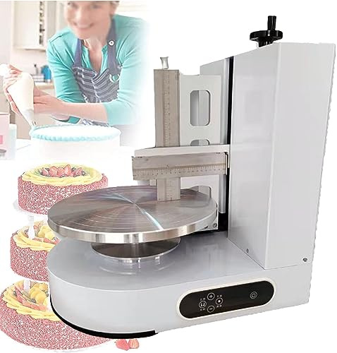 Cake Icing Machine Cake Cream Spreading Machine Electric Birthday Cake Smoother for 4-12 Inch Cakes - Automatic Cake Coating Smoothing Machine