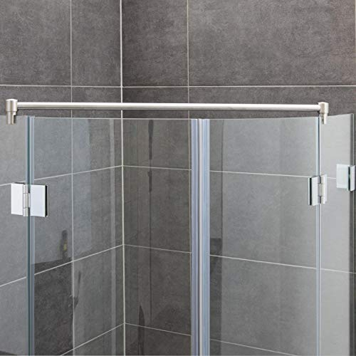 Stabilisationsstange für Eck-Duschen, Haltestange Glas-Glas, Stabilisator Runddusche (100cm, Edelstahl)