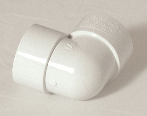 Solvent White 50mm (56mm) Waste Pipe 90 Degree Knuckle Bend - Pack of 2