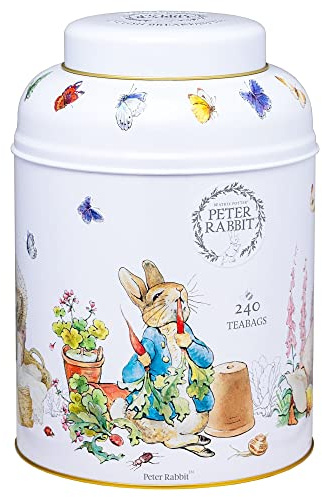 New English Teas Peter Rabbit Tea Tin with 240 English Breakfast Tea Bags | Black Tea, Gifts for Tea Lovers, Beatrix Potter