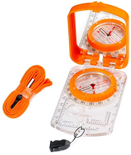 Sighting Compass Mirror Adjustable Declination - Boy Scout Compass Survival Camping Base Plate Compass Kids Navigation Orienteering Compass Hiking Map Reading Military Compass Backpacking Clinometers
