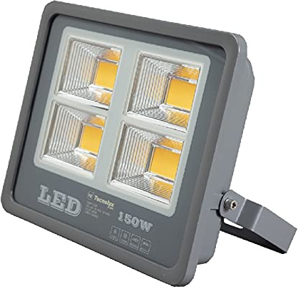 FLOODLIGHT Projecteur LED 150 W pour extérieur, décoration 2000 K lumière jaune IP66 gris {Classe d'efficacité énergétique ++}