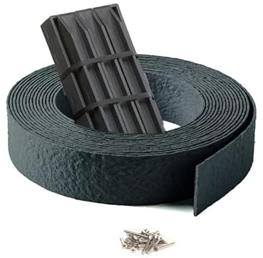 Jardinex Pack Bordure de Flexible 20 m + 20 piquets - Noir