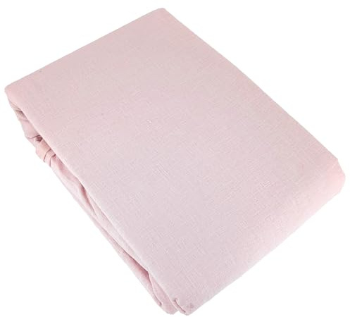 Parure de lit 260x240 cm Coton Lin lavé Lino Rose Nude 3 pièces