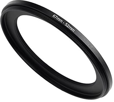 67mm to 52mm Step Down Ring filter adapter applicable to all brands of UV ND CPL filter (67mm-52mm)