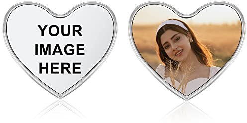 Zysta 5 Stück Personalisierte Pin Anstecker Brosche mit Foto Gravur Badge Pin mit Schmetterlingsverschluss für Hat Krawatte