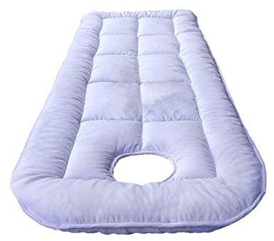 LXJDDLD Materasso per Lettino da Massaggio A Testa Quadrata/Tonda, Cuscino Topper per Lettino da Massaggio per Terapisti Spa, Coprimaterasso Lavabile con Foro di Respirazione,White r,70x185cm