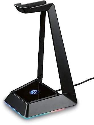 Silvercrest Gaming-Headset-Halter mit RGB-Beleuchtung, USB-Hub und Kompatibilität mit allen Headsets