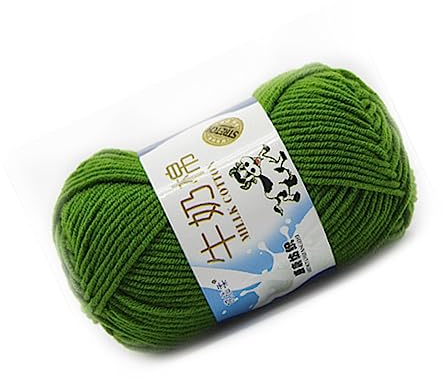 Operitacx 50g Super Soft Milk Cotton Yarn for Knitting Crochet Warm Comfortable Green for Hats Scarves Shoes
