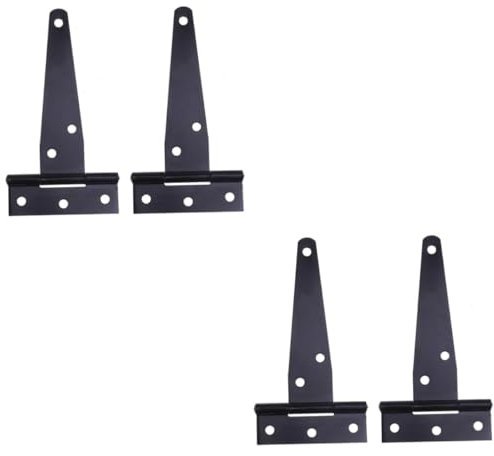 Gadpiparty 4 Stück 5 schwarze Scharniere t Scharniere verdeckte Scharniere Scheune Scharniere Eisen türscharniere Torscharnier Scharniere in T-Form Feder Türangel Schrank