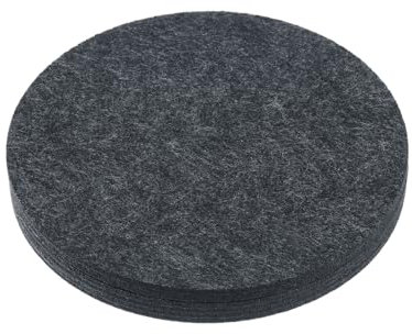sourcing map Lot de 6 sous-verres ronds en feutre réversibles absorbants et imperméables Gris 15,2 cm